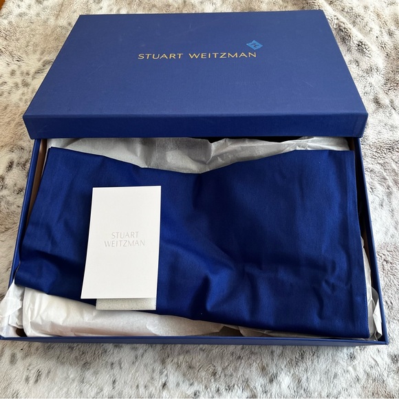 NIB Stuart Weitzman TIELAND Over Knee Suede Black Thigh High Boots w Heel Sz 8.5 - Picture 9 of 16